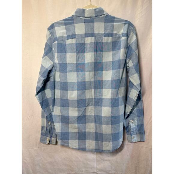 Hollister Light Blue Plaid Button-Up Shirt - Size Medium - Picture 2 of 3
